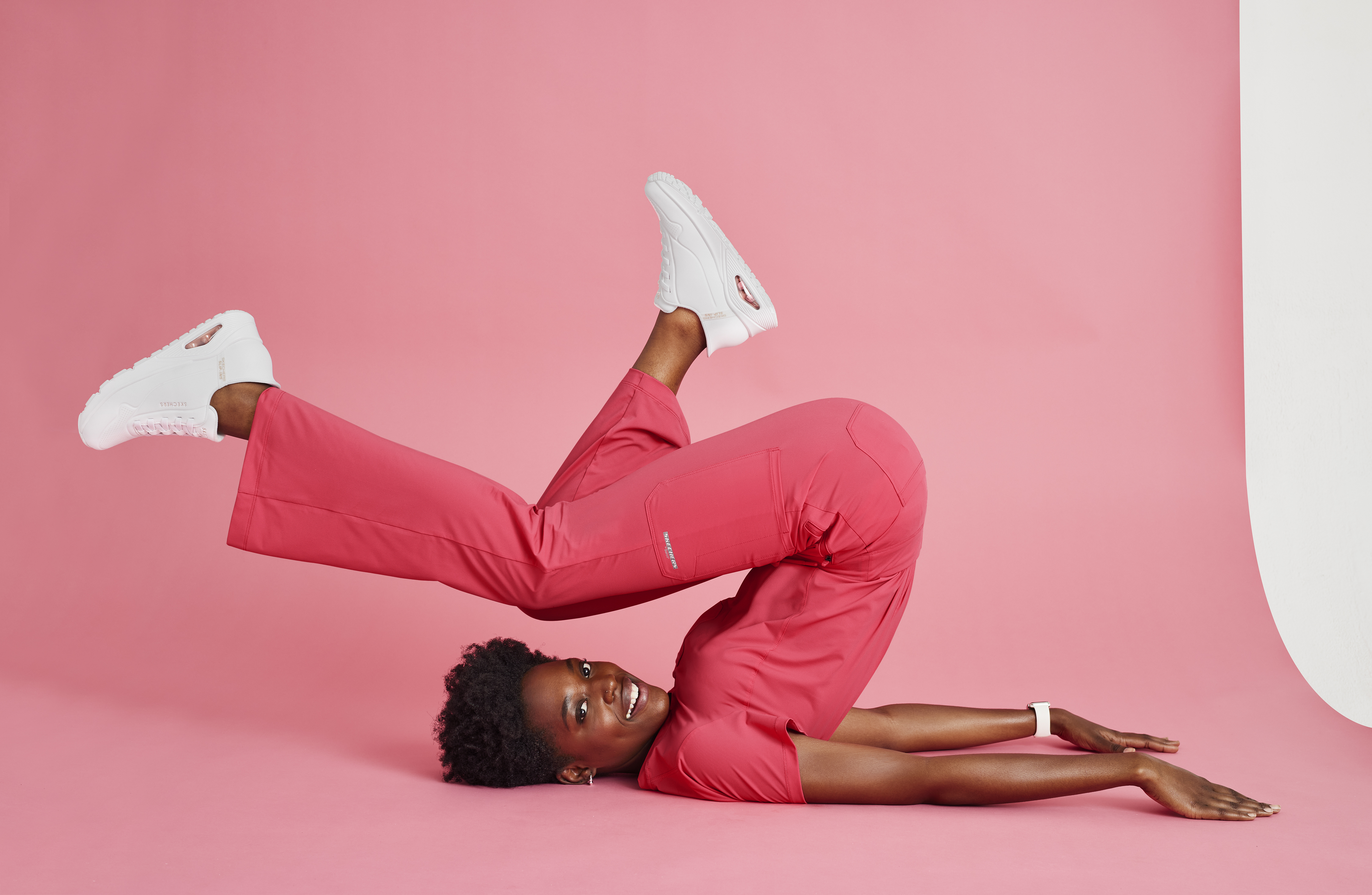 Spodnie medyczne Skechers Slip-Ins Punch Pink